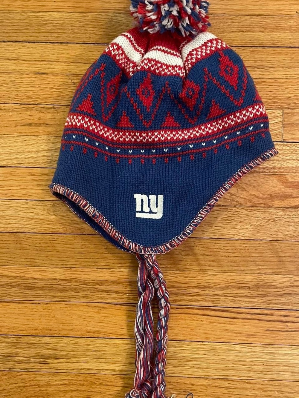 New York Giants Winter Beanie Hat With Ear Covers